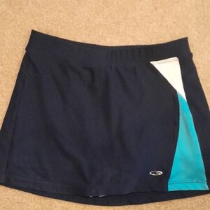 Navy Athletic /tennis Skirt With Lining Shorts, And with Teal and White Accent